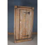 Victorian pine standing corner cupboard, with four interior shelves, 102cm wide