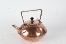 Benham & Froud Arts and Crafts style copper teapot in the manner of Christopher Dresser, the angular