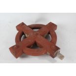 20th century terracotta cross (AF), 39cm wide