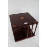 Edwardian mahogany and boxwood table top revolving bookcase, by J.C. Vickery - To His Majesty The