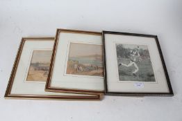 Two Coloured lithographs after David Roberts from his "Views of the Holy Land and Egypt", "SIdon"