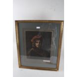 Fred Millar, mezzotint engraving after Rembrandt, Circa 1900, housed in a gilt and glazed frame,