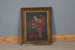 English School, 20th Century still life study, oil on canvas, housed in a gilt frame, the oil 44cm x