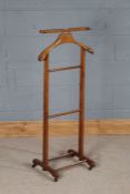 20th Century mahogany valet clothes stand, 108cm high