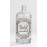 E.P Shaw & Co Ltd Chemists glass bottle, with a dog to the entre of the logo and text surround,