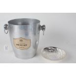 Mercier Champagne bucket, with loop carrying handle either side, 22cm high, together with a WMF