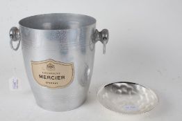 Mercier Champagne bucket, with loop carrying handle either side, 22cm high, together with a WMF