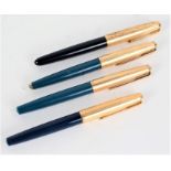 Four Parker fountain pens, to include 51 example (4)