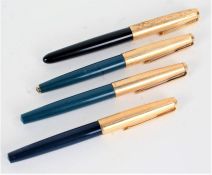 Four Parker fountain pens, to include 51 example (4)