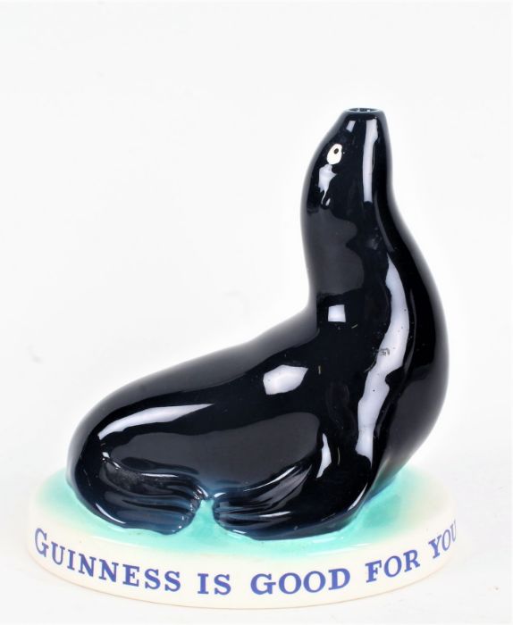 Guinness advertising table lamp, 'Guinness is good for you', in the form of a seal, (lacking