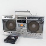 Toshiba digital synthesizer stereo cassette recorder, together with a Sony Discman (2)