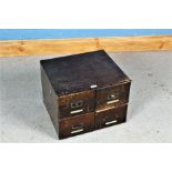 J.C. King Ltd. nest of letter filing drawers, fitted with four single drawers, 45cm wide x 41cm deep