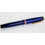 Parker 'Duofold' fountain pen, with blue case