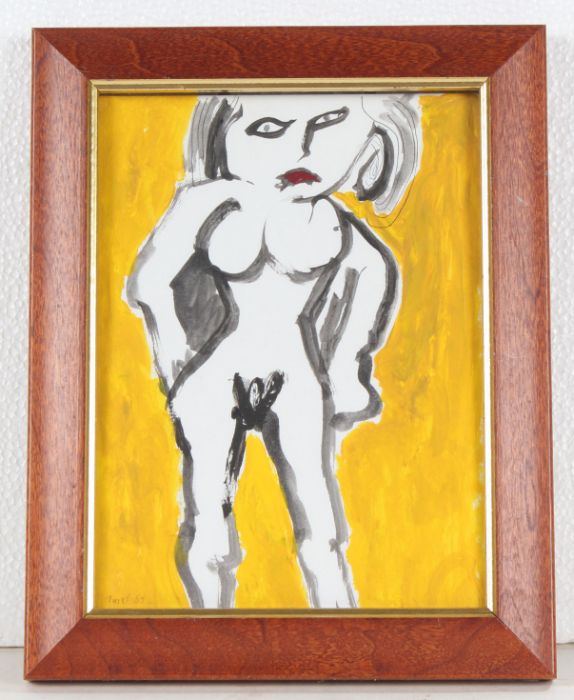 Tyrel Broadbent (b. 1954), study of a nude figure, signed and dated '89 to bottom right, housed