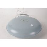 Belling metal bed warmer, of circular form, in blue, sold as collectors item, 37cm diameter