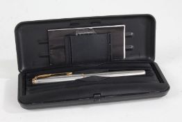 Parker Sonnet roller ball pen, with a Parker plastic case