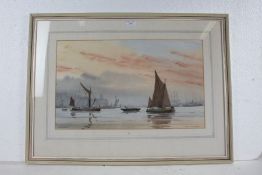 John J. Challis, Evening Calm, signed watercolour, 51cm x 31cm, housed in a glazed frame