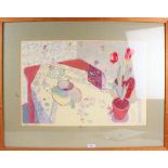 Ivy Smith (1945) - Tulips, Artist Proof edition, signed and dated 1974, housed in a glazed frame,