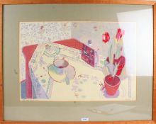 Ivy Smith (1945) - Tulips, Artist Proof edition, signed and dated 1974, housed in a glazed frame,