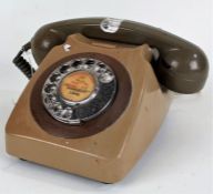 Plastic cased rotary dial telephone