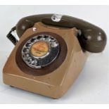 Plastic cased rotary dial telephone