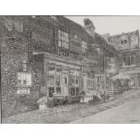 Graham Lamb, (British Contemporary) Byfords, pen and ink, signed bottom corner, 37cm x 29cm.