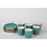 T. Goode & Co London part coffee set, compromising of six cups and six saucers, one AF (12)