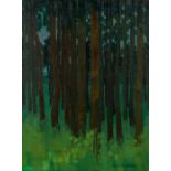 Peter David Polaine (b1937) Forest, signed oil on canvas, 34cm x 45cm