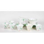 Quantity of Shelley porcelain tea ware, decorated with blossoming trees, comprising six cups,