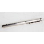 Sheaffer fountain pen with silver body and 14k nib, the body marked , 13.5cm long