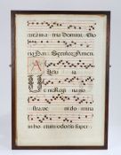 Double sided Missal sheet, 16th Century,  part of the the Quam dilecta tabernacula tua Domine