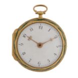 George Graham, London, a Portuguese gold verge pocket watch, the fusee movement signed Geo. Graham