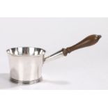 George I silver brandy pan, London 1722, maker Benjamin Pyne, the tapering body with antelope