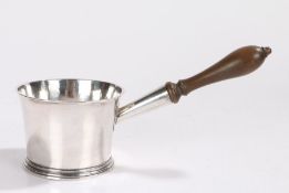 George I silver brandy pan, London 1722, maker Benjamin Pyne, the tapering body with antelope