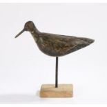 Early 20th Century decoy bird, with a painted bird and integral beak, 27cm long