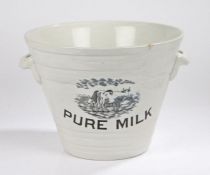 Early 20th Century Parnall and Sons Ltd milk pail, the tapering body with two lion paw handles,