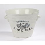 Early 20th Century Parnall and Sons Ltd milk pail, the tapering body with two lion paw handles,