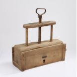 Large mid to late 19th Century wooden Rat Trap. The mechanism with large single block of timber,