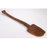 Charming 19th Century shovel or peel, the arched blade and undulating handle with a grip to the end,