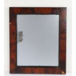 19th Century rectangular wall mirror, the original rectangular mirror plate within the moulded