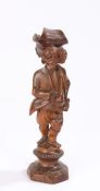 Early 19th Century nutcracker, of a standing man with tricorn hat, one hand inside his jacket raised