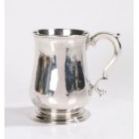 George II silver tankard, Newcastle 1752, maker John Langlands I, of baluster form with double
