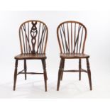 19th Century Thames Valley Windsor chair, the arched back with pierced fleur-de-lis splat flanked by
