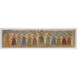 19th century Swedish Bonad or wall decoration, depicting the Parable of the Ten Virgins/Parable of