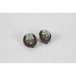 Egyptian revival Scarab beetle clip on earrings (2) - VENDOR TO COLLECT 06.10.21-MG