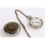 West End Watch Co. open face pocket watch, the signed white dial with Arabic numerals and subsidiary