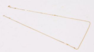 14 carat gold fine chain link necklace, 0.9 grams