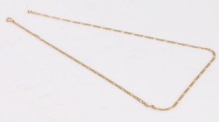 9 carat gold chain link necklace, 1.2 grams