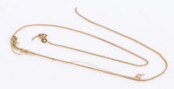 Two 9 carat gold necklaces, gross weight 2.8 grams