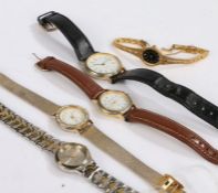 Five ladies quartz wristwatches, to include examples by Accurist and Pierre Nicol (5)